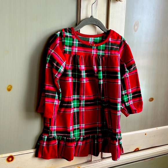 Christmas plaid pajama dress nightgown 3T - Picture 1 of 2